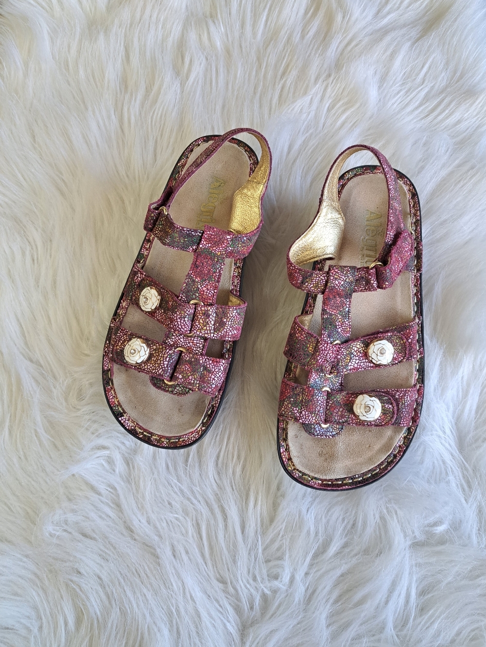 Alegria fancy leather sandals